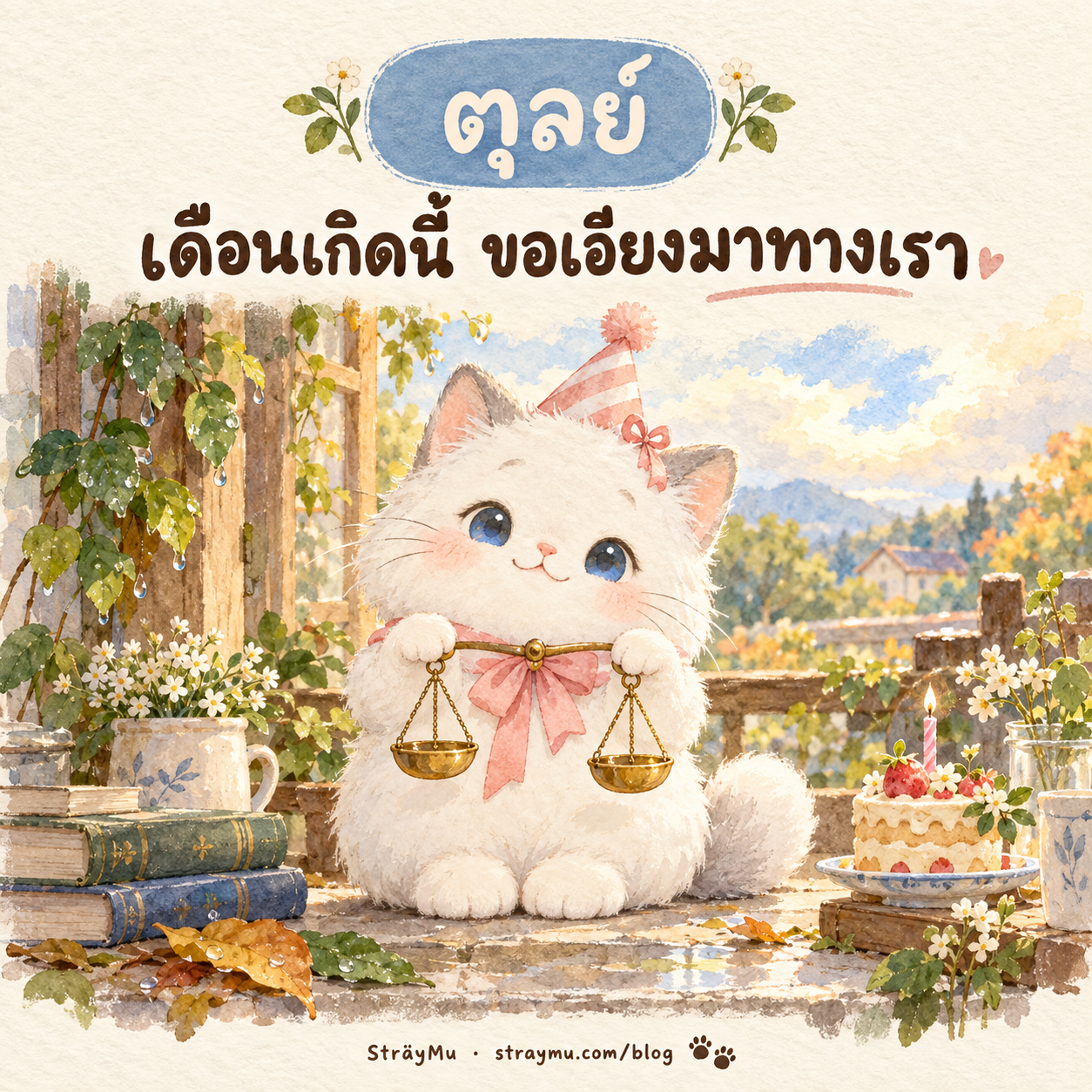 ตุลย์ (23 ก.ย. – 22 ต.ค.) — น้องแมวขาวตาชั่งมินิ
