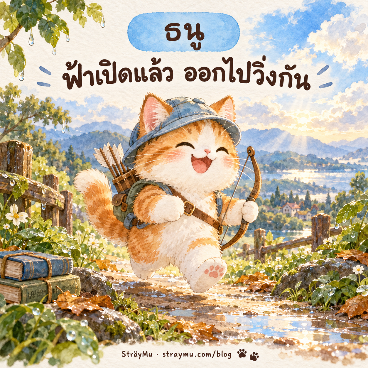 ธนู (22 พ.ย. – 21 ธ.ค.) — น้องแมวขาวส้มธนูจิ๋ว
